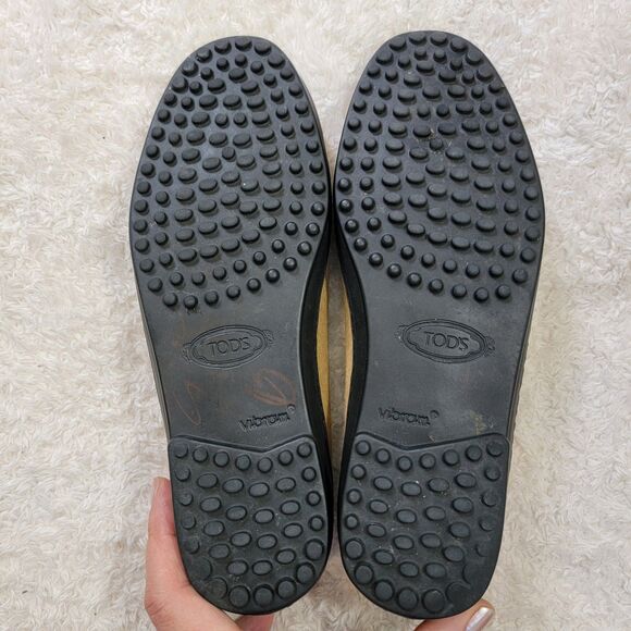 Tod’s Pony Hair Driving Moc Loafer Tan Size Womens 8 - Picture 12 of 16
